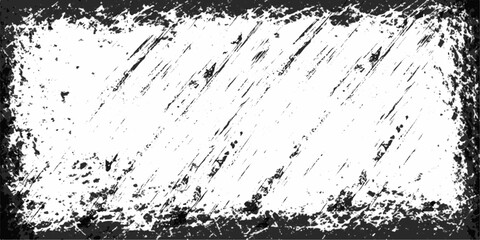 Naklejka premium Grunge border texture background. Abstract frame Dirty and damaged backdrop. Vector graphic illustration with transparent white. EPS10.