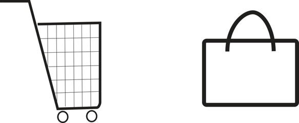 Shopping Cart Icon – Minimal Line Style