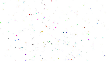 Multicolor confetti rain isolated on transparent background ,png black friday big sale shopping social media design element celebration birthday party wedding