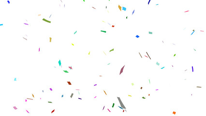 Confetti Party Popper Explosions on a White Background with Luma Matte Channel 