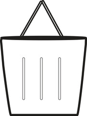 Shopping Bag Icon – Simple Outline Design