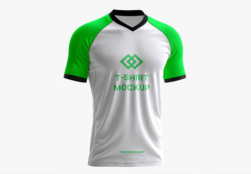 V-Neck T-shirt Mockup