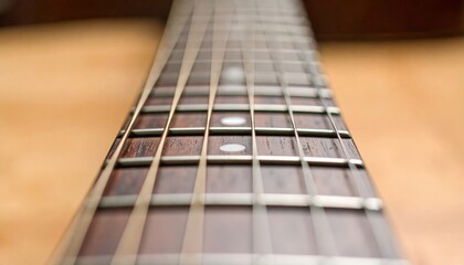 Close Up Guitar Fretboard Detail
