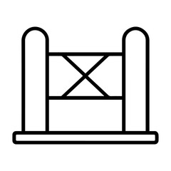 sidewalk fence line icon on white background vector
Vector icon urbanism on white background