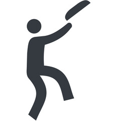 frisbee silhouette vector icon