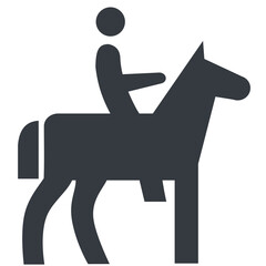 riding silhouette vector icon