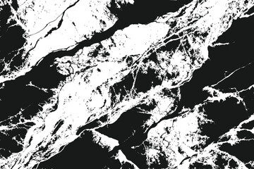Abstract monochrome image showing a high contrast pattern of black and white shapes and lines grunge.