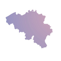 Map of Belgium, sign silhouette. World Map Globe. Vector Illustration isolated on transparent background. Europe continent.