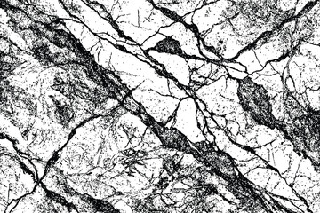 Abstract monochrome image showing a high contrast pattern of black and white shapes and lines grunge.