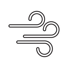 Wind Icon Design Vector, Blowing wind, windy flat icon for apps and websites, Windy weather symbol