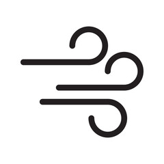 Wind Icon Design Vector, Blowing wind, windy flat icon for apps and websites, Windy weather symbol