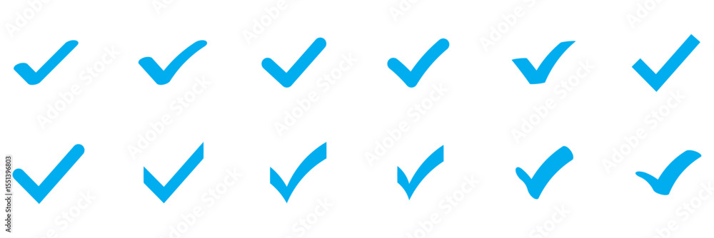 Poster check box icon with correct, accept checkmark icons tick box checked. approve symbol. check mark ico