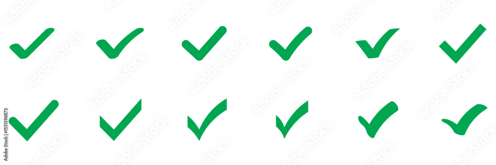 Poster check box icon with correct, accept checkmark icons, tick box checked. approve symbol. check mark ic