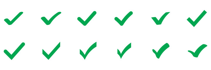 Check box icon with correct, accept checkmark icons, tick box checked. Approve symbol. Check mark icon vector design. Green check mark icon. Green tick symbol. Vector check icon