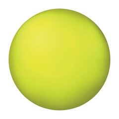 Glass yellow ball or precious pearl. Glossy realistic ball, 3D abstract vector illustration highlighted on a white background. Big metal bubble with shadow.