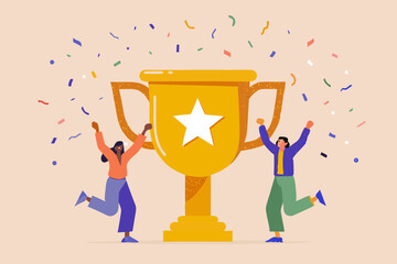 vector illustration of a winner cup