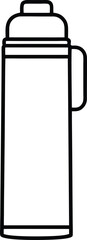 thermos icon line art vector illustration on transparent background	
