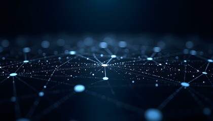 Obraz premium Futuristic Data Matrix: Strategic Connectivity