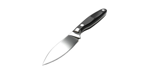 Obraz premium High-Quality Chef'S Knife With Black Handle. Essential Kitchen Tool For Precision Cutting Isolated On Transparent Background