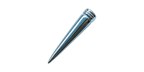 Metallic Tapered Ear Plug For Body Piercing. Fashionable Body Jewelry Isolated On Transparent Background