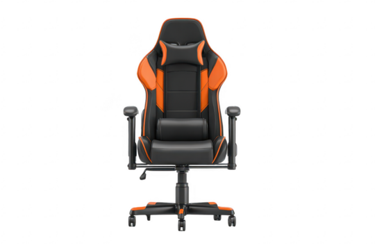 Orange and black gaming chair (1)