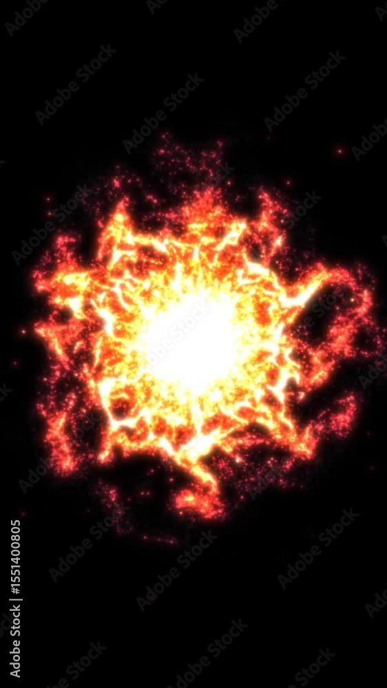 Poster an intense explosion creates a mesmerizing display of bright colors and swirling energy captured in 