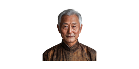 Elderly Man In Traditional Attire. Wisdom And Cultural Heritage Isolated On Transparent Background