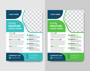 Obraz premium Professional Corporate Business Flyer Design Template for Marketing and Company Promotion – Modern and Clean Layout with Editable A4 Format