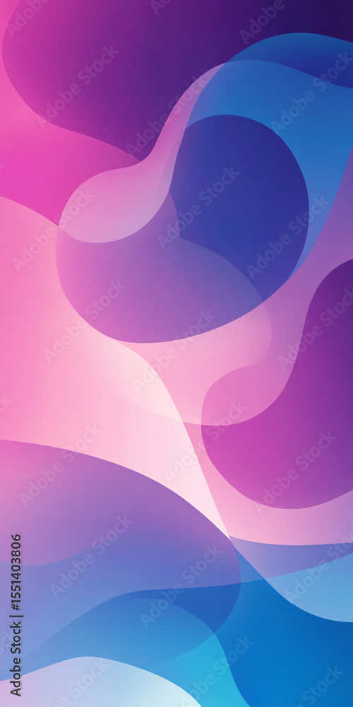 Poster abstract wavy background. fluid. flat style. blue and purple gradient. waves with translucent effect