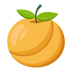 Modern Cantaloupe Graphic Vector Art Isolated for Web