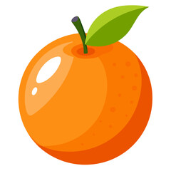 Clean Design Clementine Fruit Vector Isolated on White