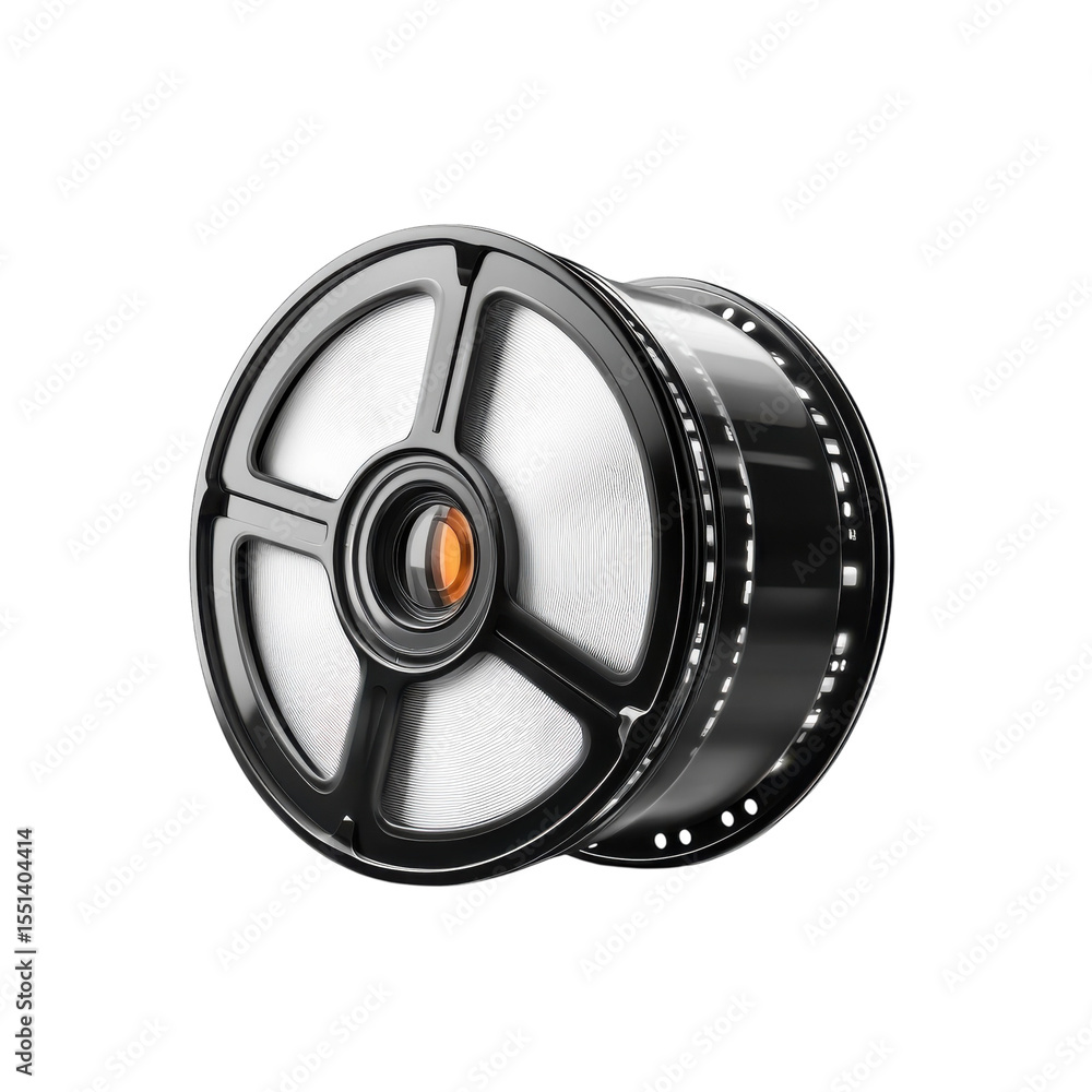Poster modern wheel rim design render chrome detailing futuristic style auto part on transparent background