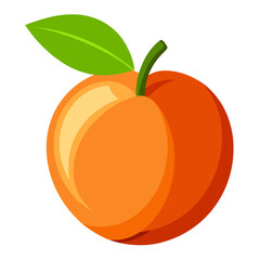 Minimalist Peach and Nectarine Icon for Summer Fruit Concepts