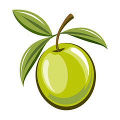 Minimalist Black Olive Icon for Oil and Food Designs