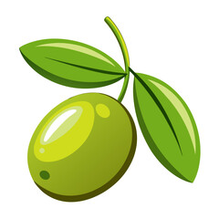 Modern Olive Fruit Graphic in a Clean Vector Style