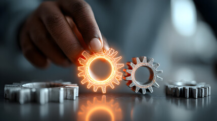Dynamic business environment illustrating the concept of business agility with visual symbols of company transformation, rapid adaptation, and increased operational efficiency in response to32734241 1