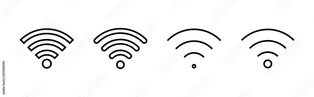 Poster wifi icon set. signal vector icon. wireless icon vector
