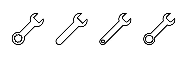 Wrench icon set. repair icon vector. tools icon vector