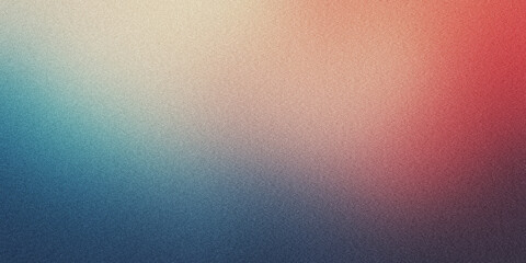 Abstract grainy gradient background in yellow, red, blue. Noise texture. background design. colorful background for design. banner, poster.