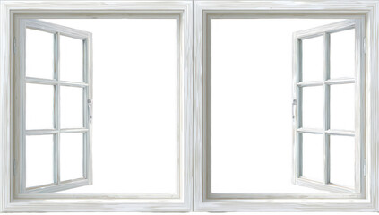 Obraz premium Open Windows, View from Home