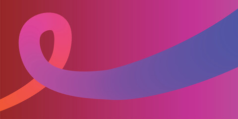 Obraz premium Flowing Abstract Ribbon Shape with Gradient Curve