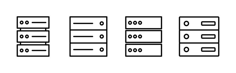 Database icon set. database vector icon