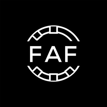 FAF &ldquo;Modern FVA Monogram Logo Design,  FAF Later Logo , Sleek Minimalist Letter mark in Circle, High-Contrast Branding Concept&rdquo;
