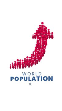 World Population Day animation. Clean, flat style suitable for educational, awareness, or NGO social media content focused on human growth and global population