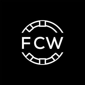 FCW &ldquo;Modern FVA Monogram Logo Design,  FCW Later Logo , Sleek Minimalist Letter mark in Circle, High-Contrast Branding Concept&rdquo;
