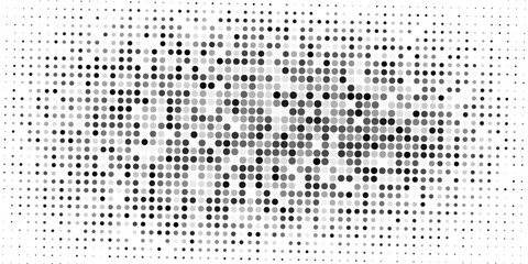 Black halftone pattern on white background. Linear halftone background. Vector illustration isolated on white background. vector