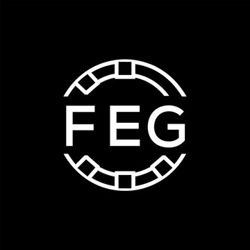 FEG &ldquo;Modern FVA Monogram Logo Design,  FEG Later Logo , Sleek Minimalist Letter mark in Circle, High-Contrast Branding Concept&rdquo;

