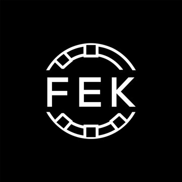 FEK &ldquo;Modern FVA Monogram Logo Design,  FEK Later Logo , Sleek Minimalist Letter mark in Circle, High-Contrast Branding Concept&rdquo;
