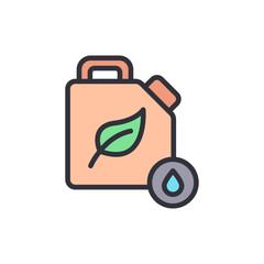 Stylized Illustration Of A Biofuel Container Promoting Green Energy