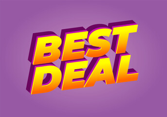 Best Deal Promotional Graphic design, yellow orange purple